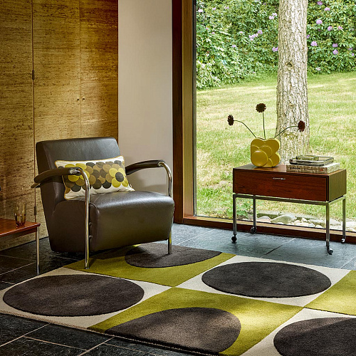 Spot Square Walnut/Lichen vloerkleed