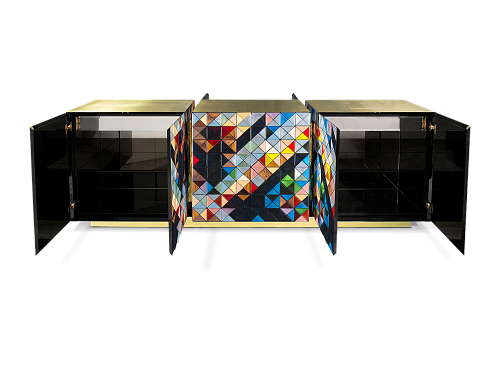 Mosaic meerkleurig luxe dressoir