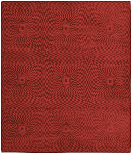 Kaleidoscope rood vloerkleed