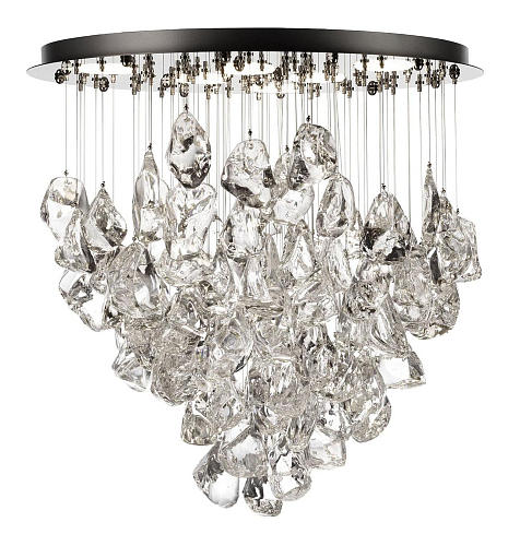 Ice Kristallen Cascading Kroonluchter met Gepolijst Stalen Reflector