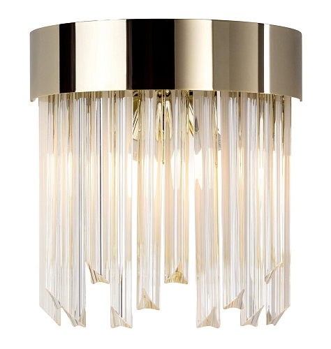 Gouden Triedro Glas Regen Wandlamp