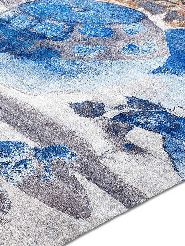 Blue Lemon handgeweven vloerkleed