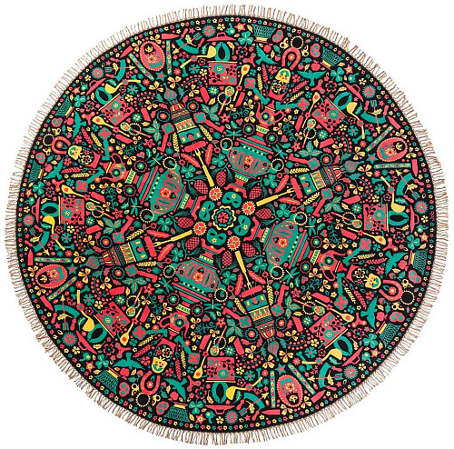 Russia rond vloerkleed