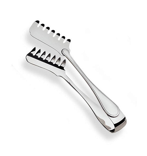 Verzilverde spaghetti serveertang