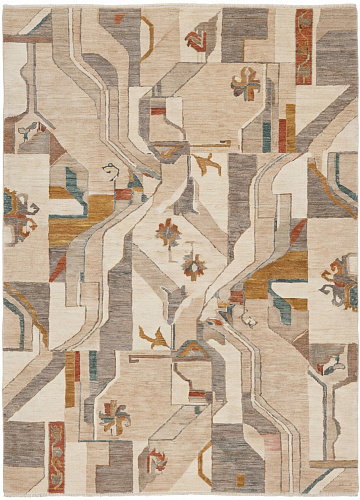 Fragmented Relief handgemaakt vloerkleed