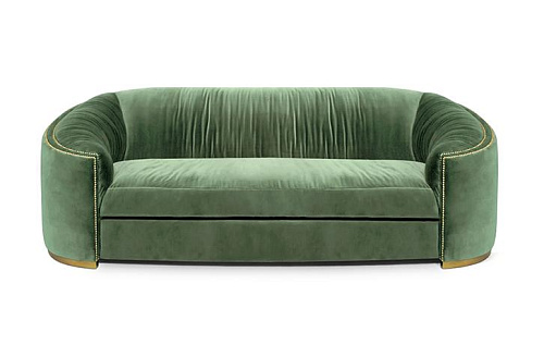 Premium comfort groene gebogen bank