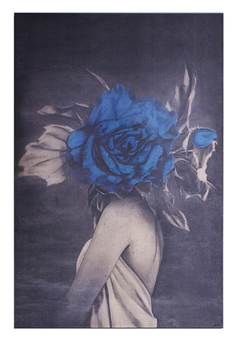Blue Rose wandschilderij