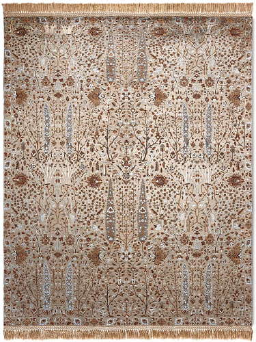 Pine Garden grijs / groen luxe vloerkleed