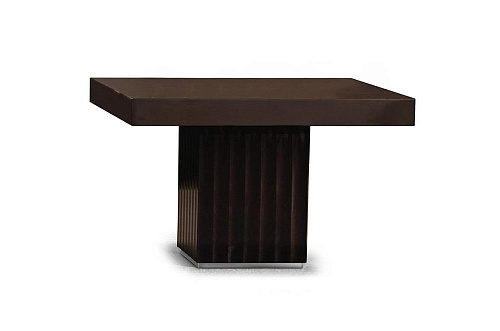 Fijn hout blad salontafel met metalen voeten