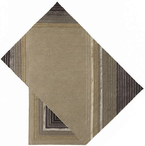 Handgeknoopt geometrisch wol & viscose vloerkleed