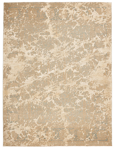 Tabriz wooster double sky blauw zilvergrijs zijde vloerkleed