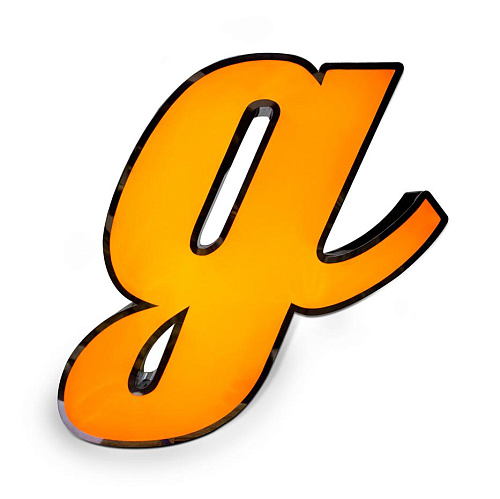 Glowing Letter G lamp