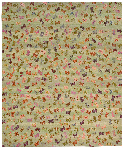 Little butterfly groen tapijt