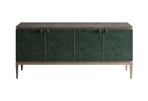 Groen/bruin leren dressoir