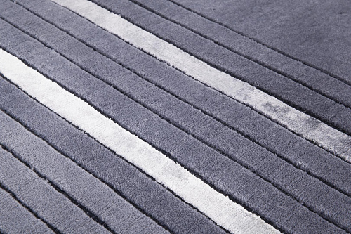 Handgeknoopt geometrisch wol & viscose tapijt