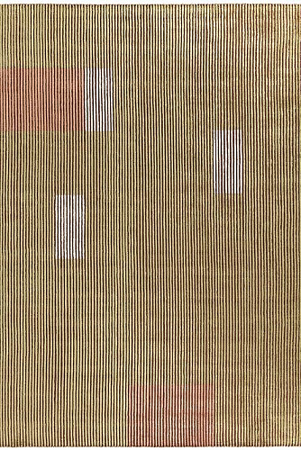 Handloom viscose lijnen vloerkleed