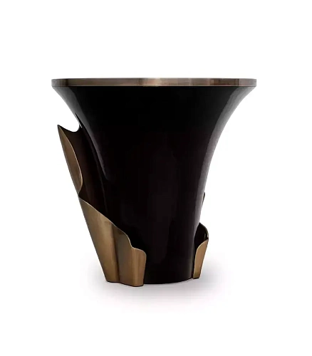 Solstice oud goudblad bijzettafel