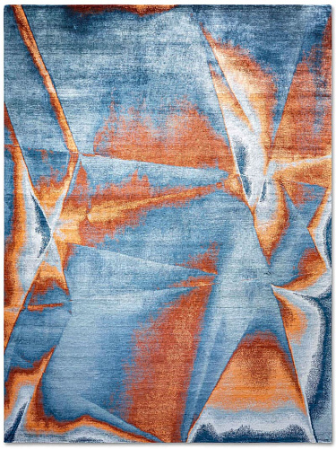 Cyan Copper luxe handgeknoopt vloerkleed