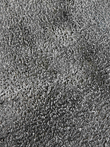 Aluminium rond handgeweven vloerkleed