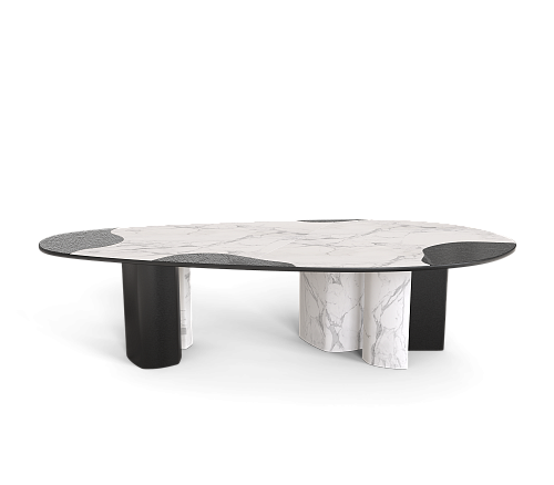Athena Carrara marmer en onyx eettafel