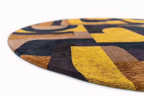 Yellow Meyer rond vloerkleed