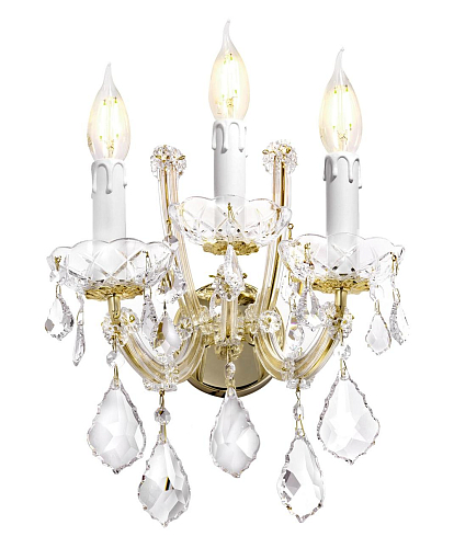 Elegante Mariateresa 3-Lichts Kristallen Wandlamp