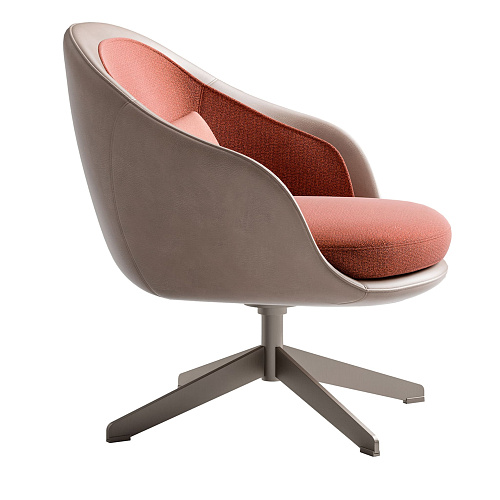 Lucille beige/rode fauteuil