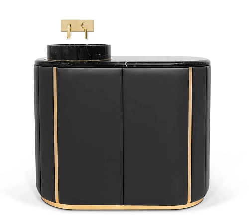 Majestic zwarte wastafelmeubel