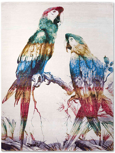 Two Parrots handgeweven vloerkleed