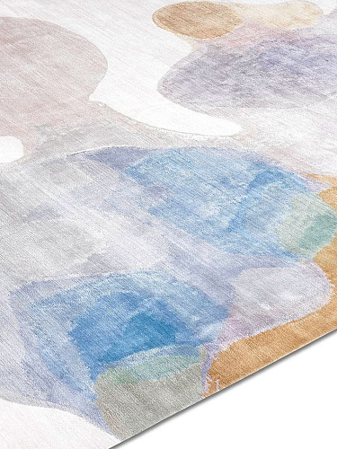 Pastel handgemaakte luxe vloerkleed
