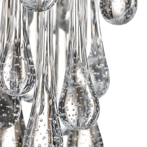 Moderne Murano Druppel Kroonluchter in Zachtgouden Afwerking