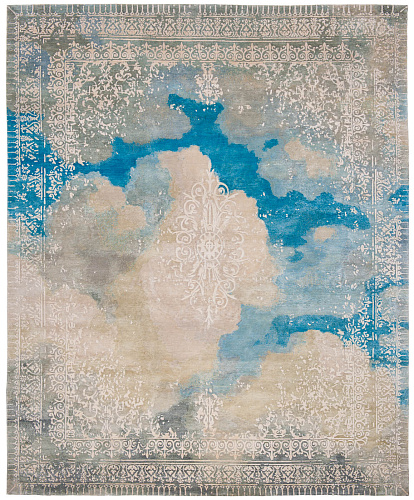 Ferrara cloud special rocked wit blauw vloerkleed