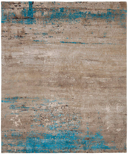 Artwork 19 veelkleurig blauw vloerkleed