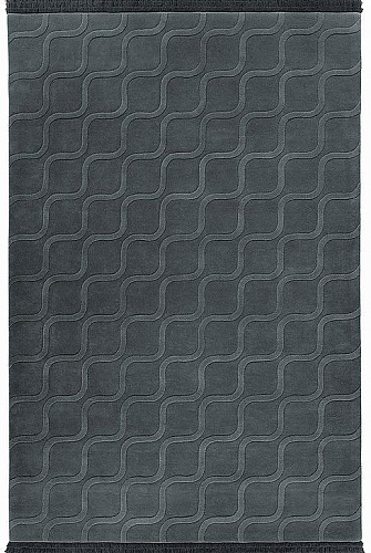 Nachtblauw handgetuft vloerkleed