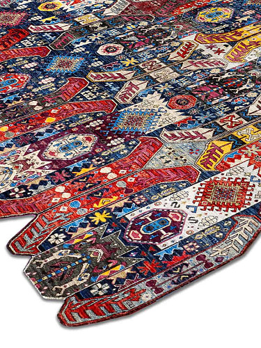 Multishape handgemaakte luxe vloerkleed