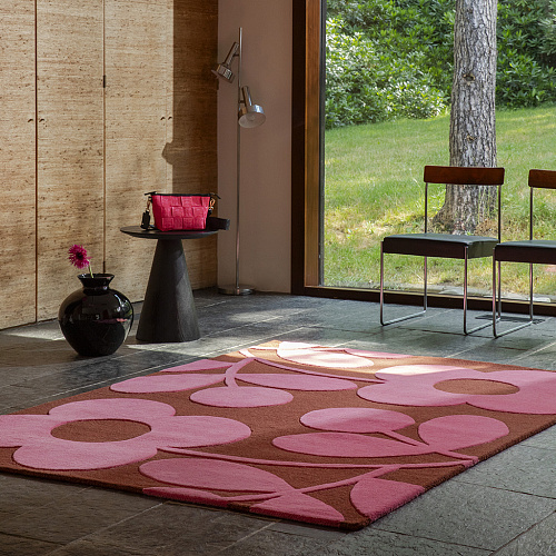 Sprig stem paprika designer wol vloerkleed