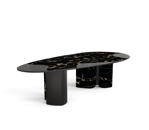 Athena Portoro marmer en onyx eettafel