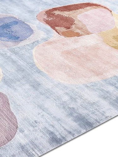 Pastel handgemaakte luxe vloerkleed