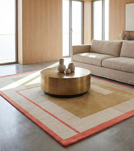 Geometric Block Sand vloerkleed