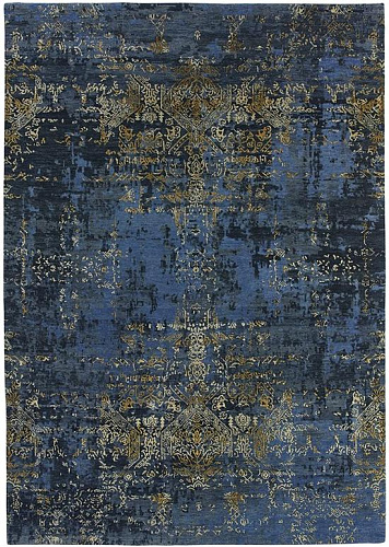 Luxe abstract Blue Gold tapijt