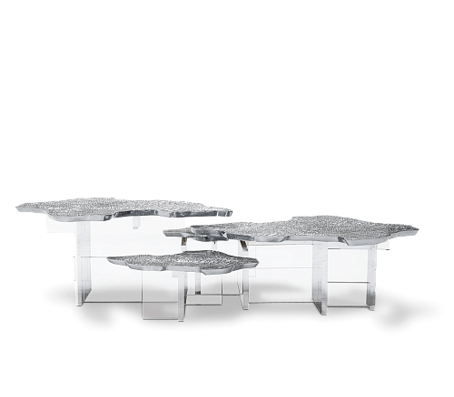 Aurora zilveren salontafel