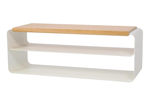 Eigentijdse hout en metaal bank (var. 2)