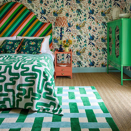 Basket weave em/aquama tapijt