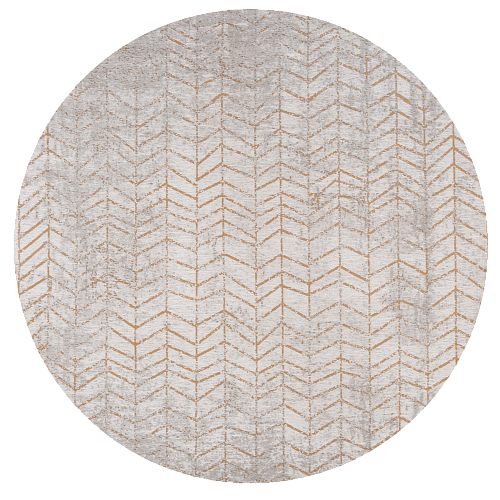 Central Yellow rond vloerkleed