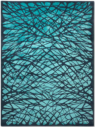 Dresden Turquoise luxe handgeknoopt vloerkleed