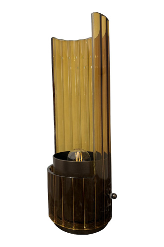 Bon Ton amber glazen tafellamp