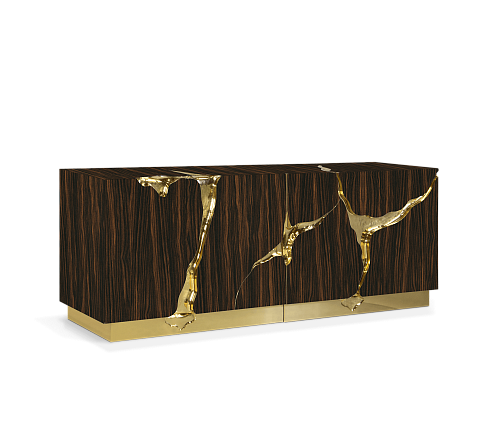 Bruin en goud luxueus dressoir