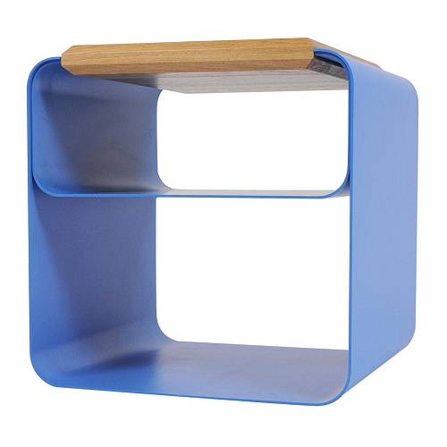 Moderne hout en metaal kruk