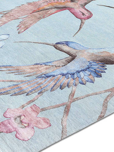 Hummingbirds handgeknoopt vloerkleed