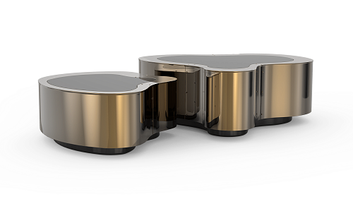 Crest gepolijste patina salontafelset